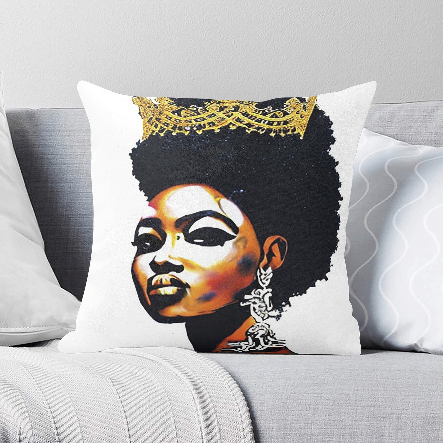 Black Queen Pillow Cover