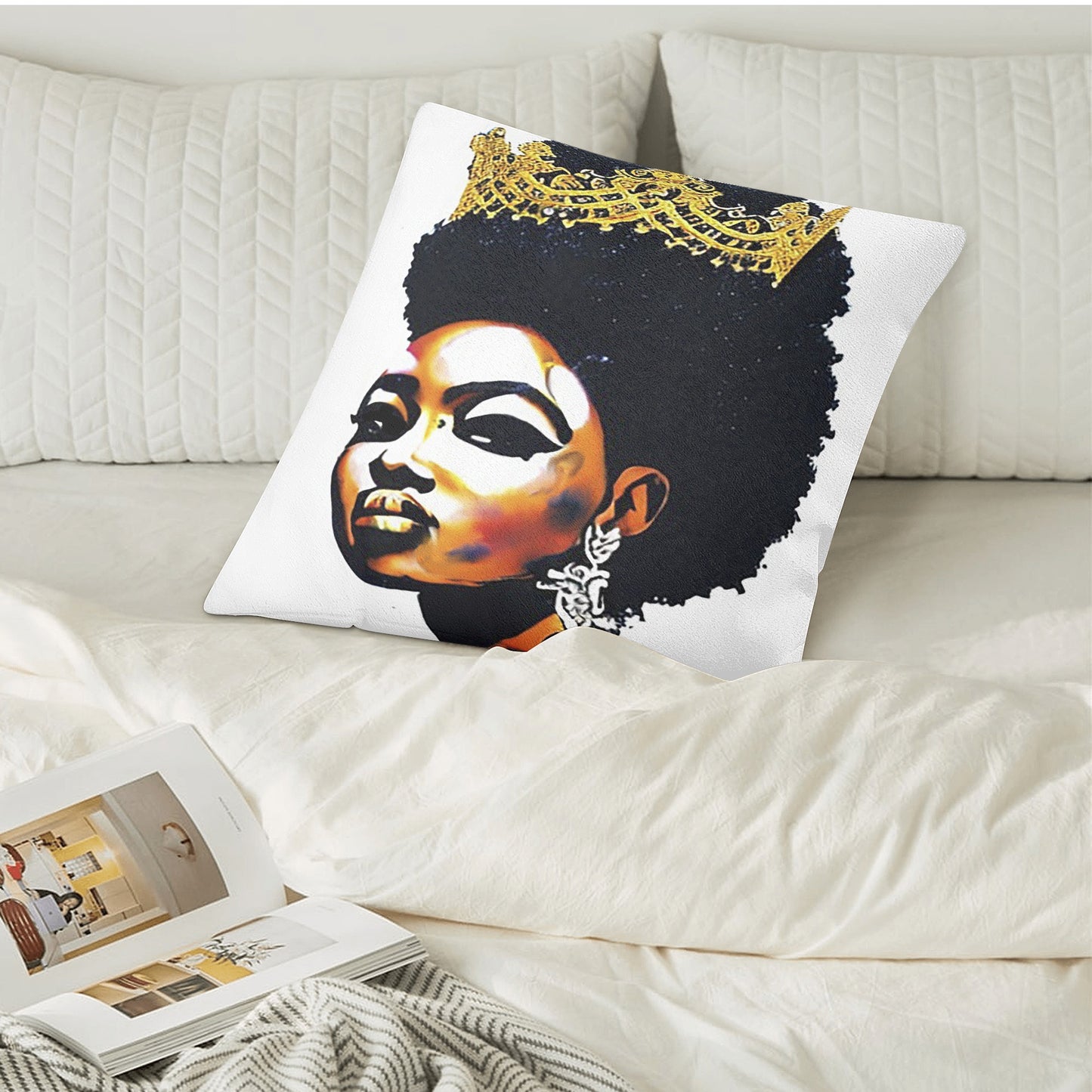 Black Queen Pillow Cover
