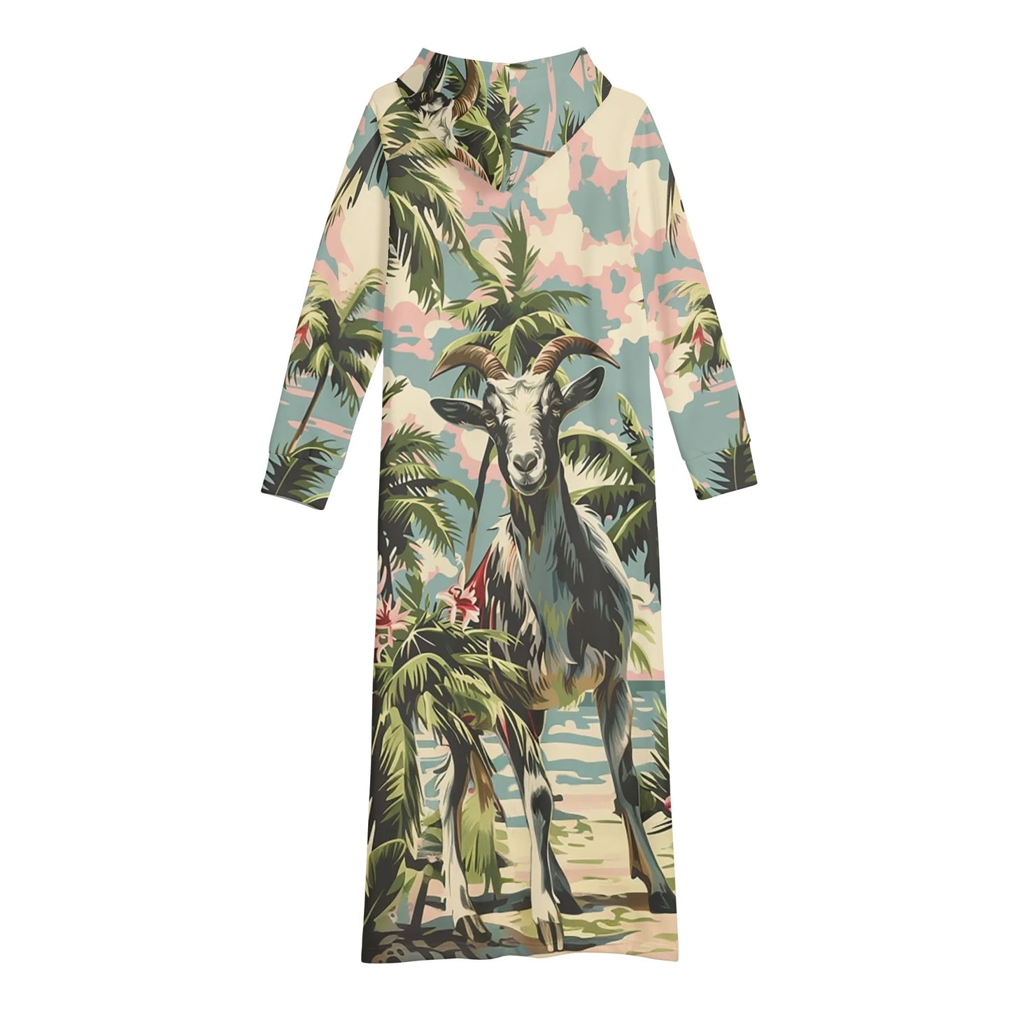 Stylish Brushed Poly Hoodie Dress with Front Pocket & Matching Sneakers