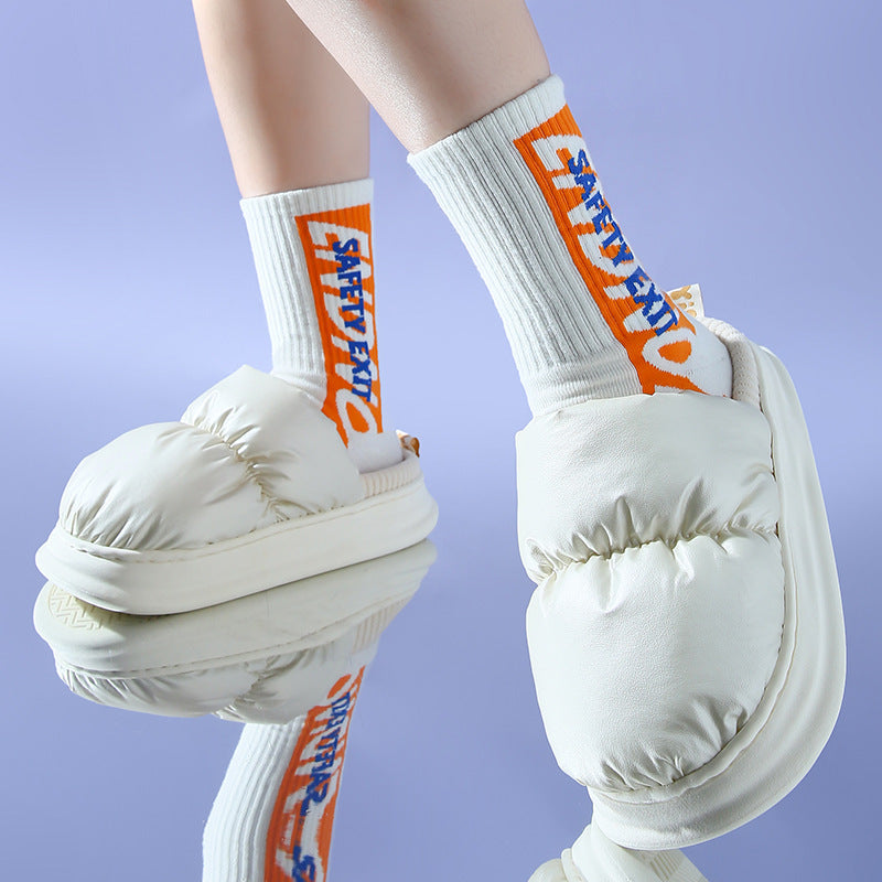 Puffer Slippers Soft Warm Winter House Shoes For Women