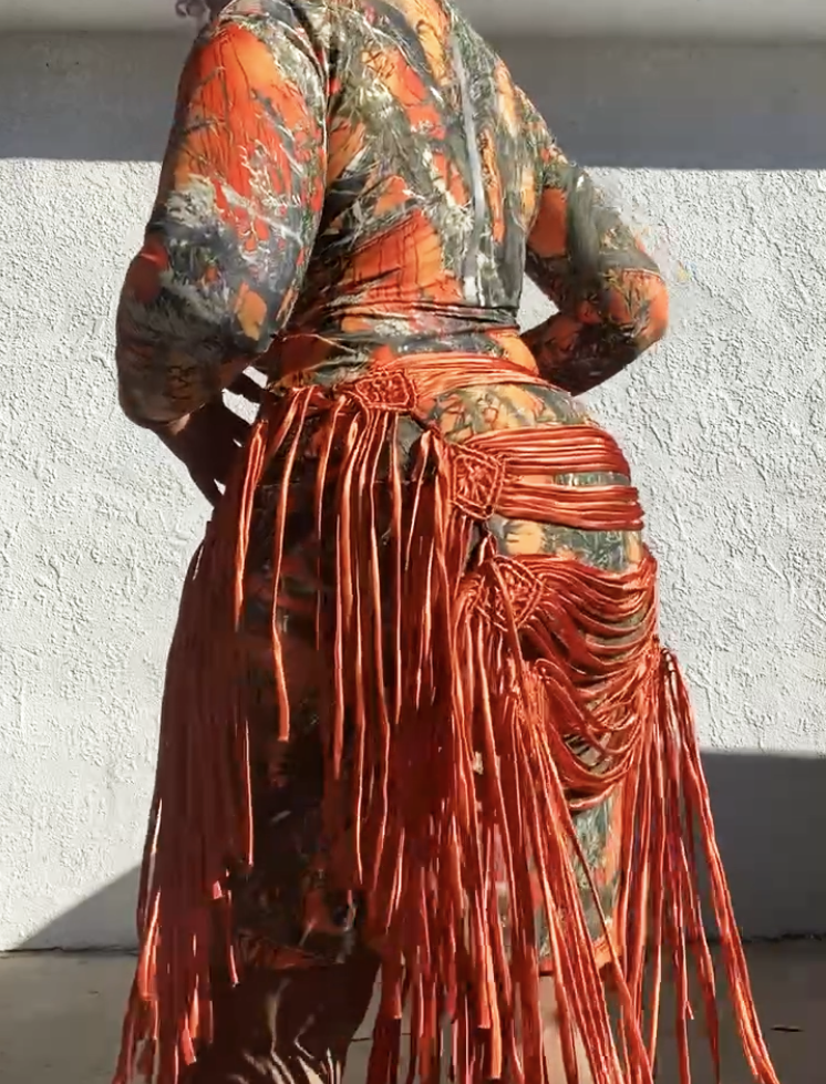 Satin String Skirt worn over dresses, leggings, bikinis, jeans