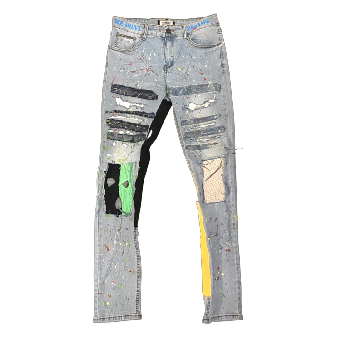 Reflective Ski Mask Patch Jeans