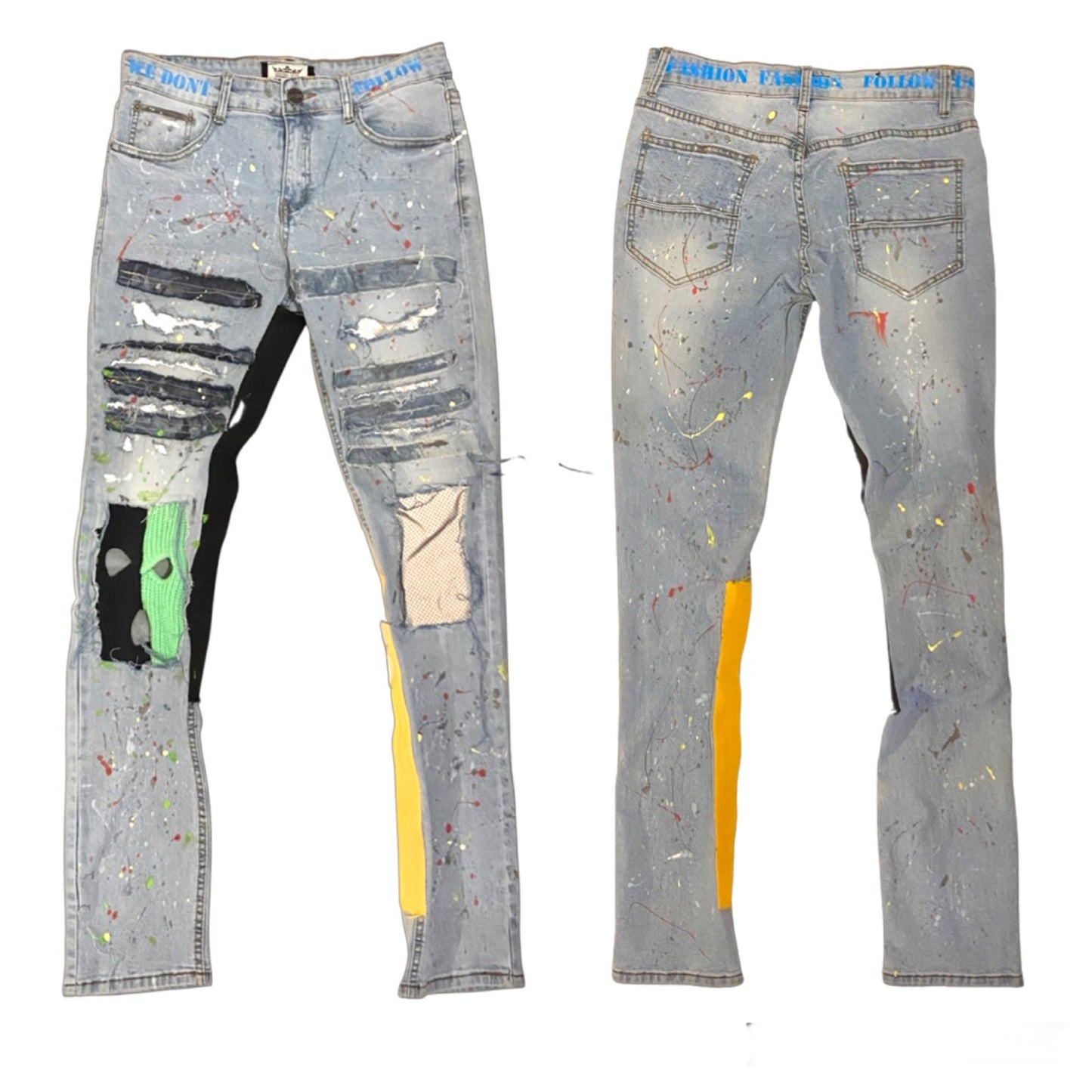 Reflective Ski Mask Patch Jeans