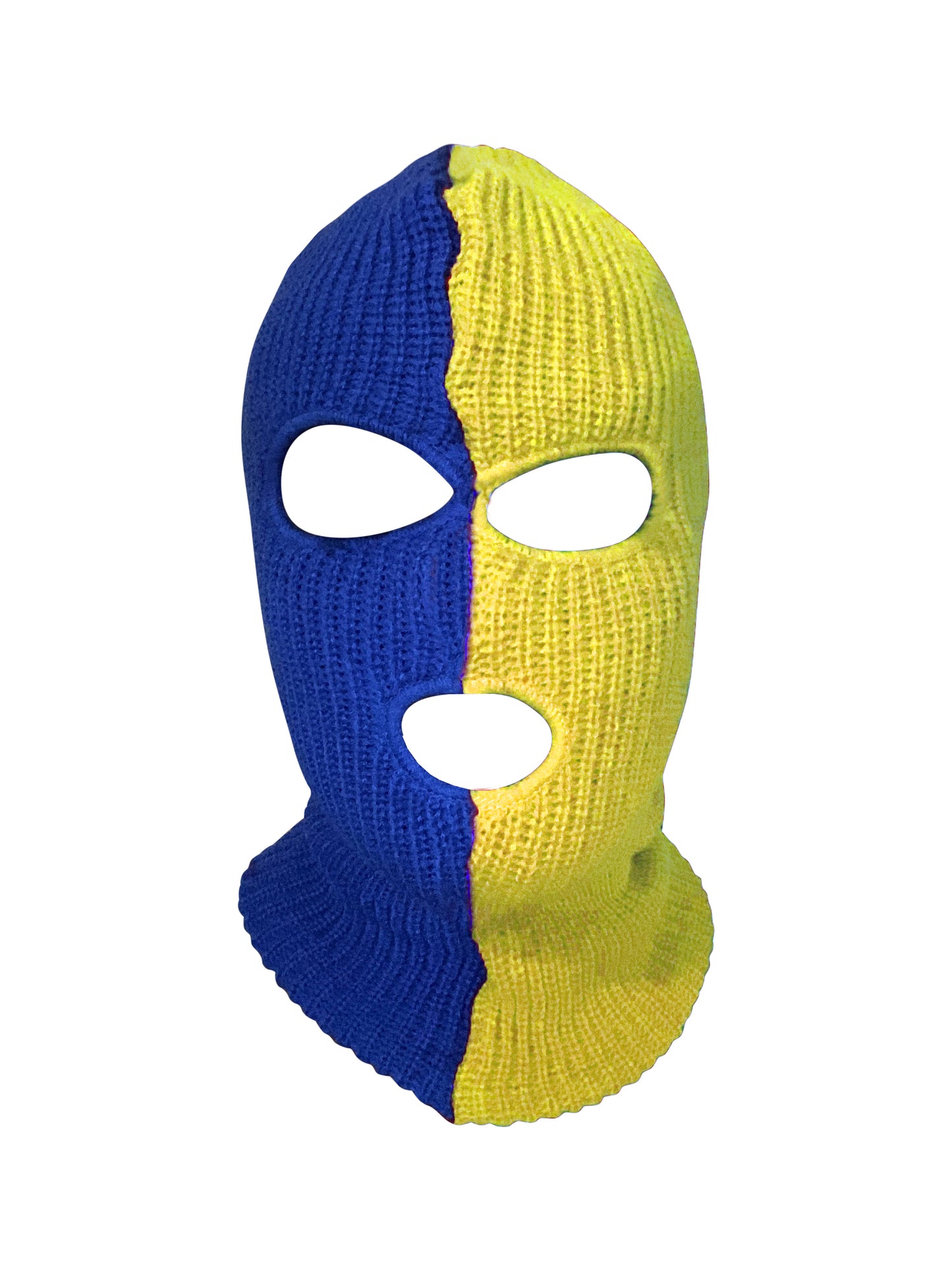 Ski Mask LA Rams colors Two Tone 3 holes Blue and Yellow