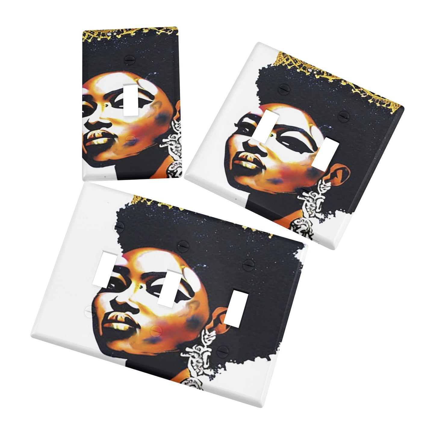 Black Queen Combination Wall Plates