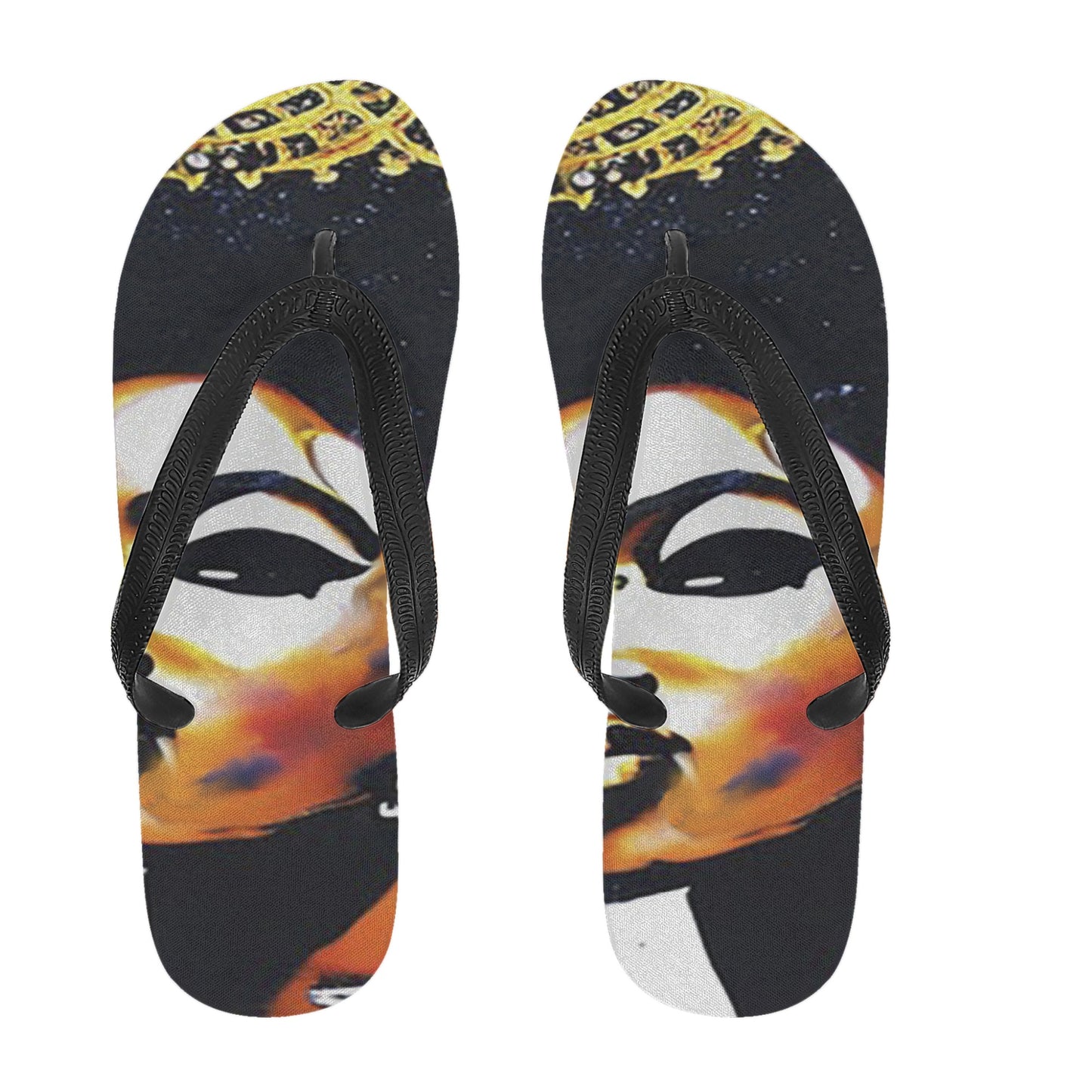 Black Queen Womens Flip Flops