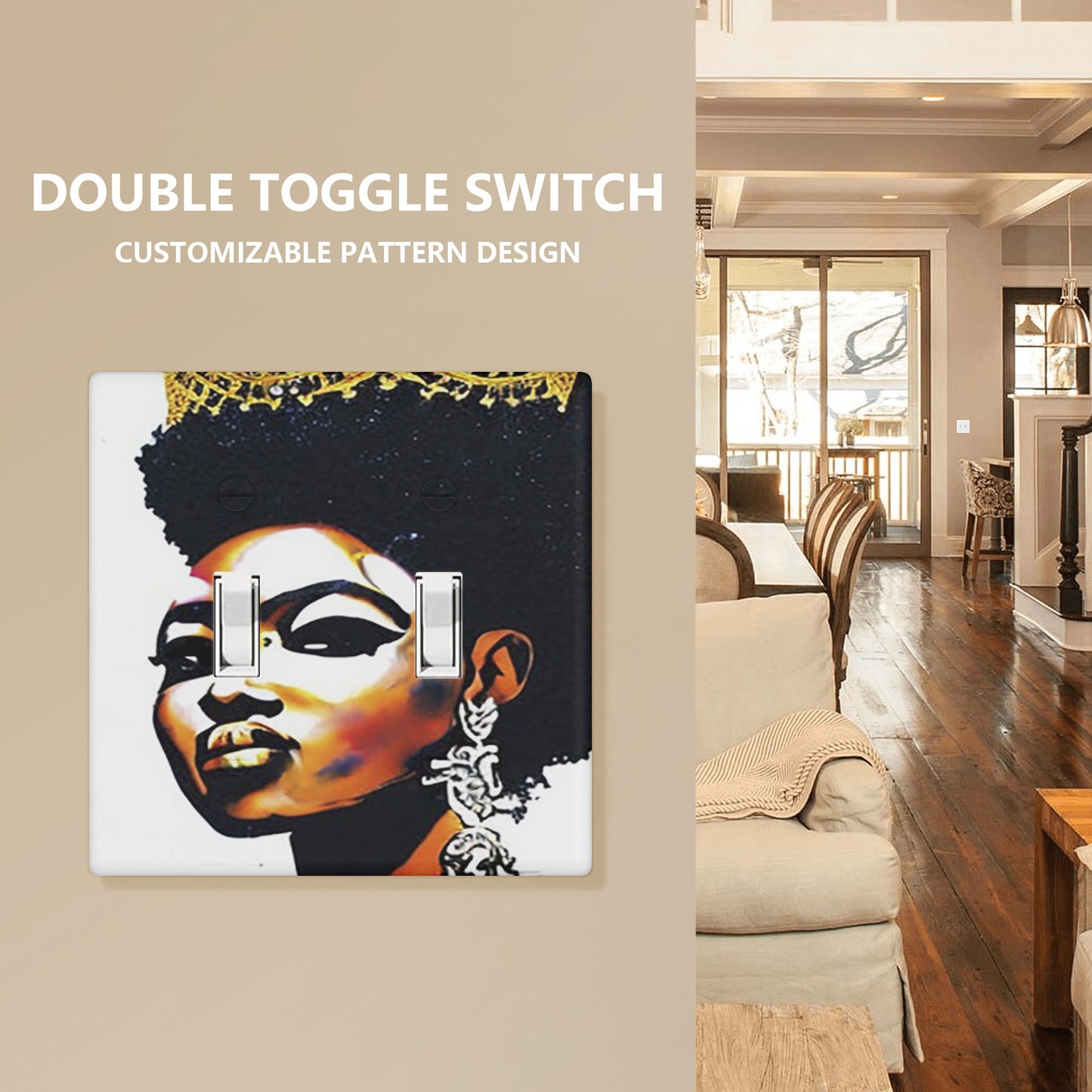 Black Queen Combination Wall Plates