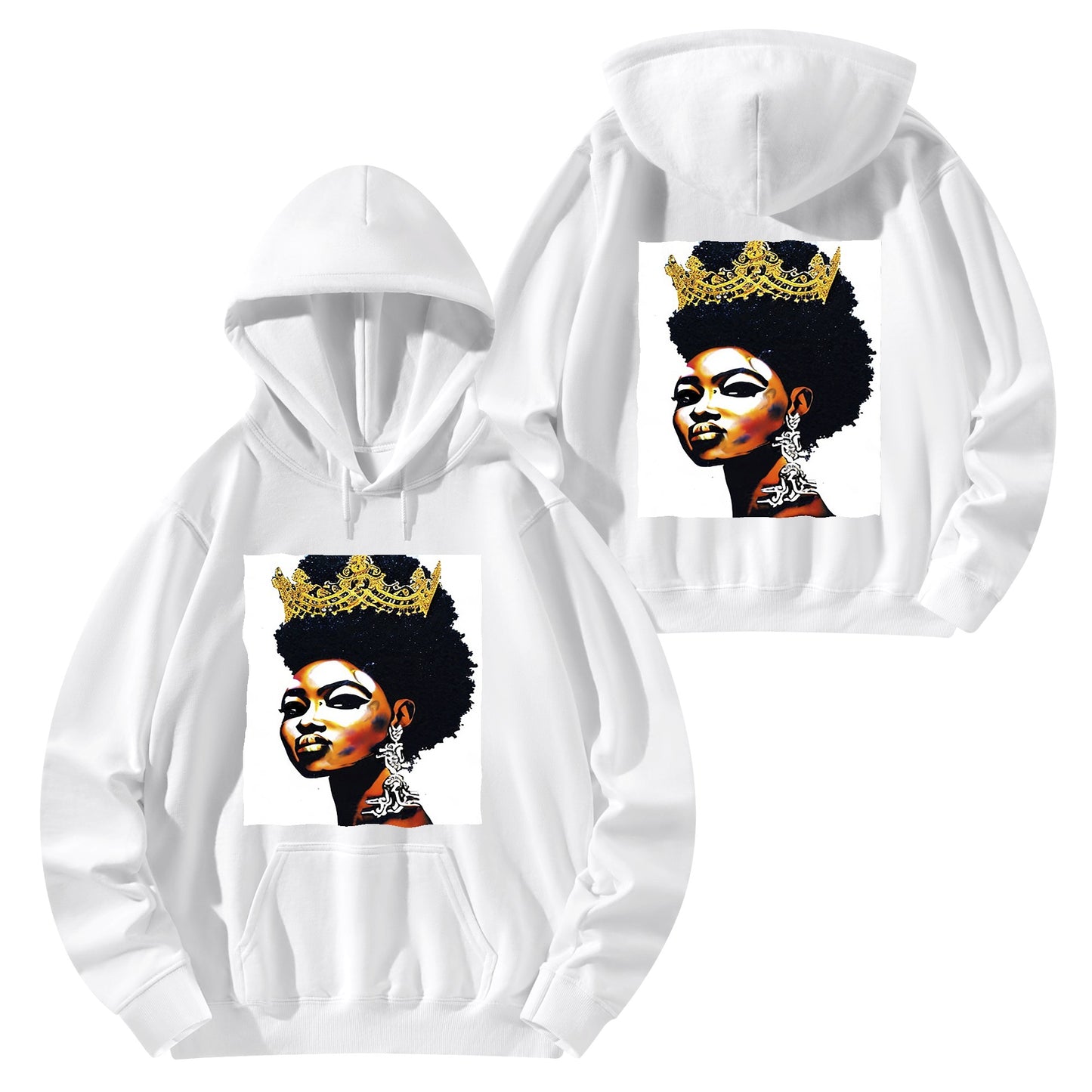 Black Queen Adult Cotton Hoodie