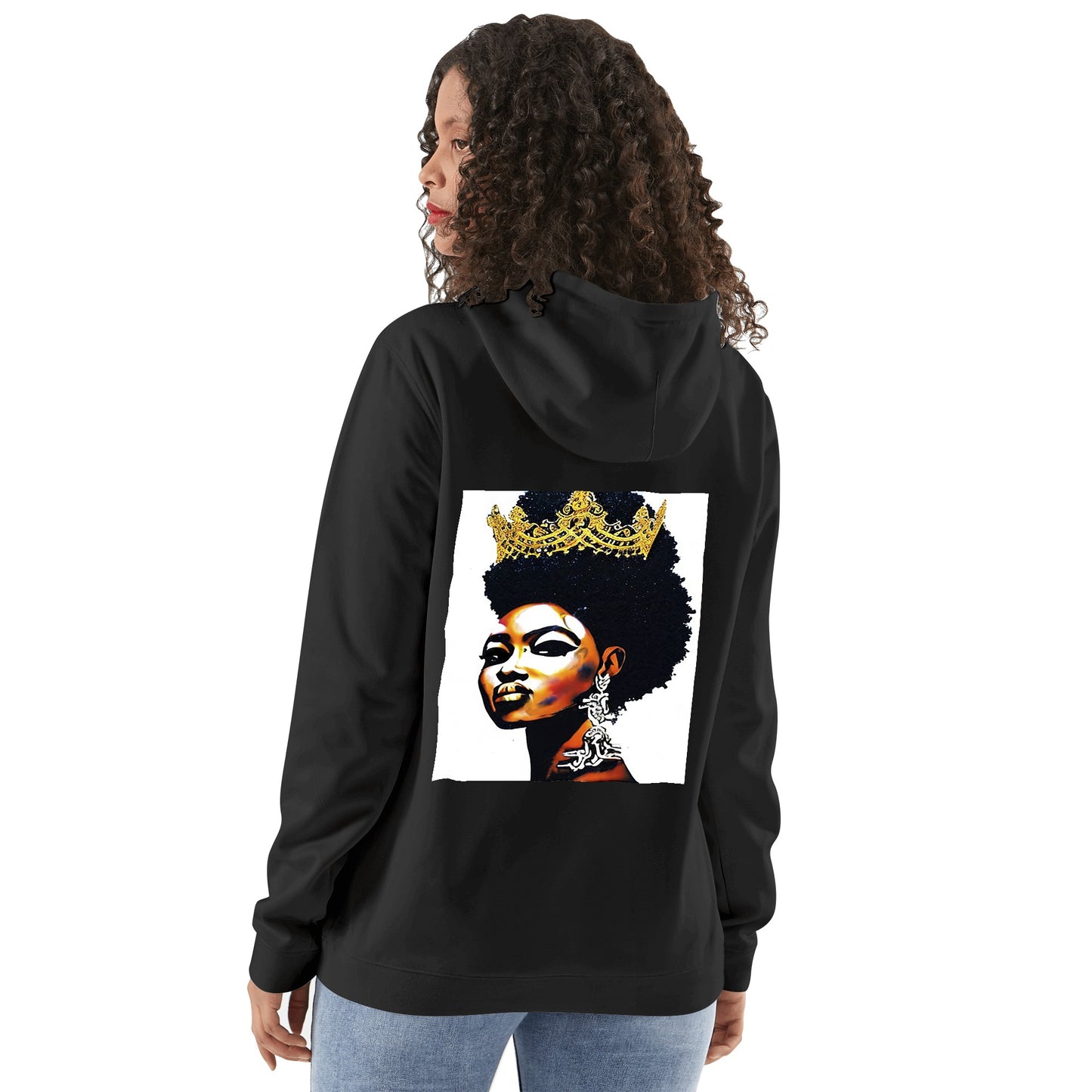 Black Queen Adult Cotton Hoodie