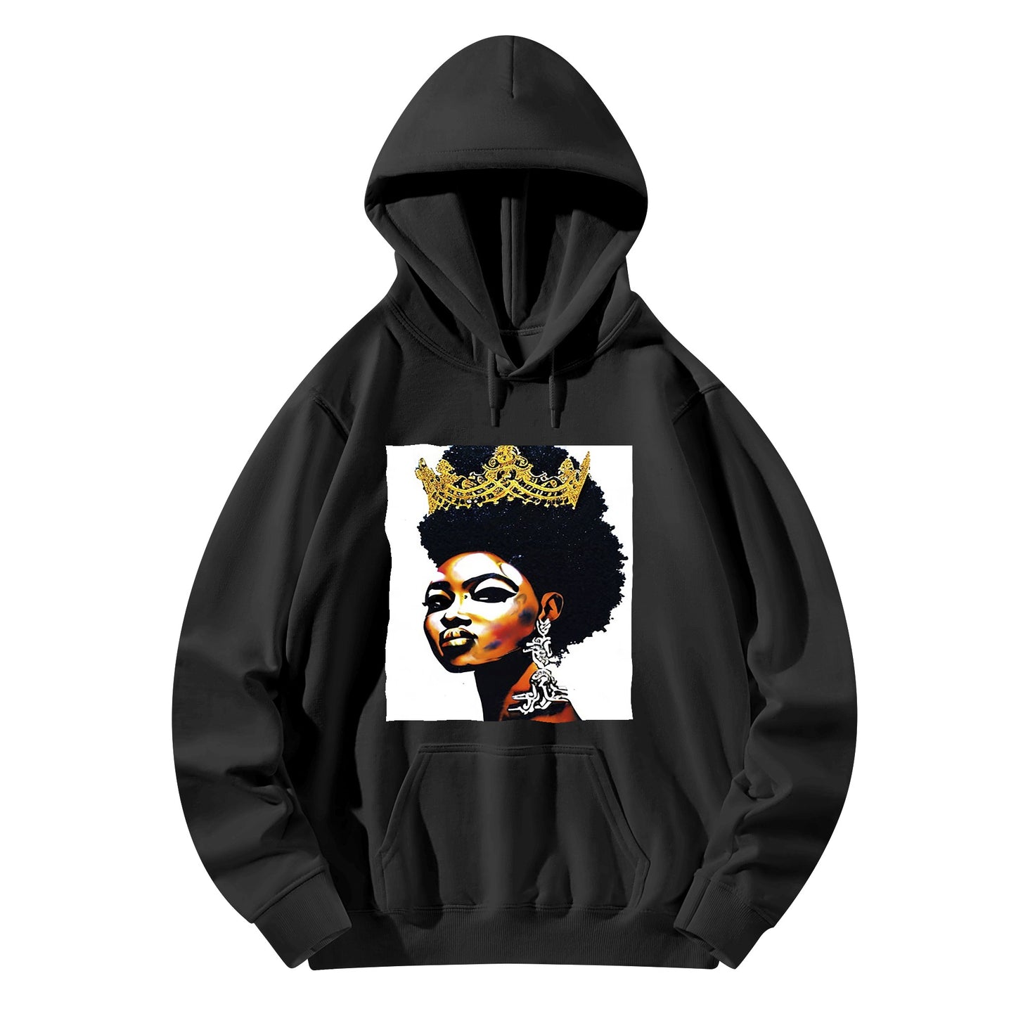 Black Queen Adult Cotton Hoodie