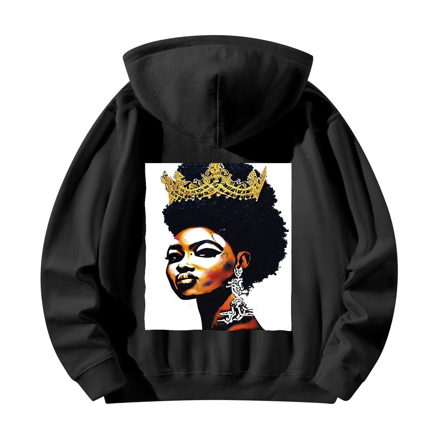 Black Queen Adult Cotton Hoodie