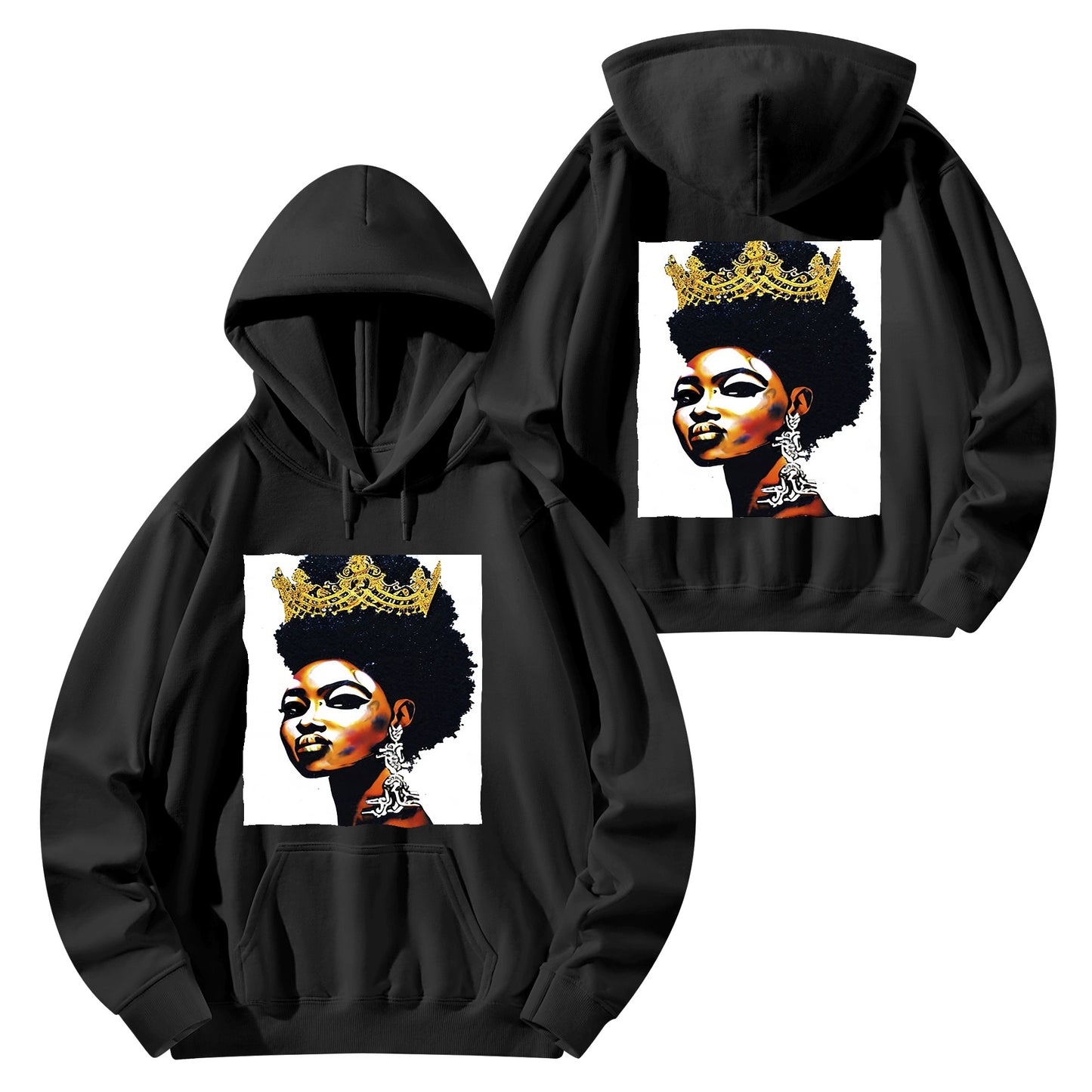 Black Queen Adult Cotton Hoodie