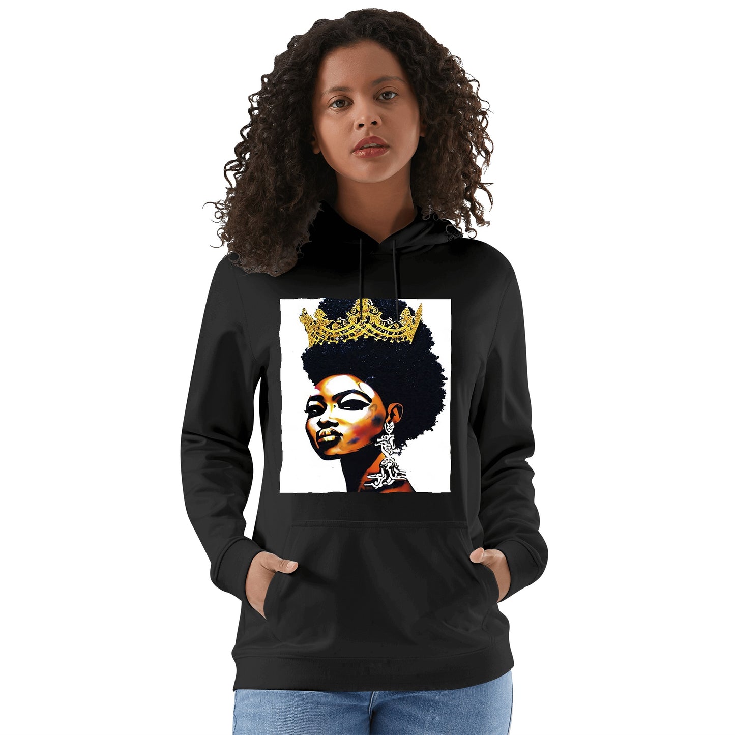 Black Queen Adult Cotton Hoodie