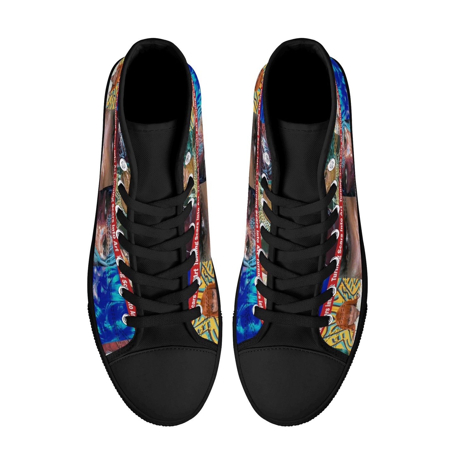 Turning scars into Art High Top Canvas Shoes