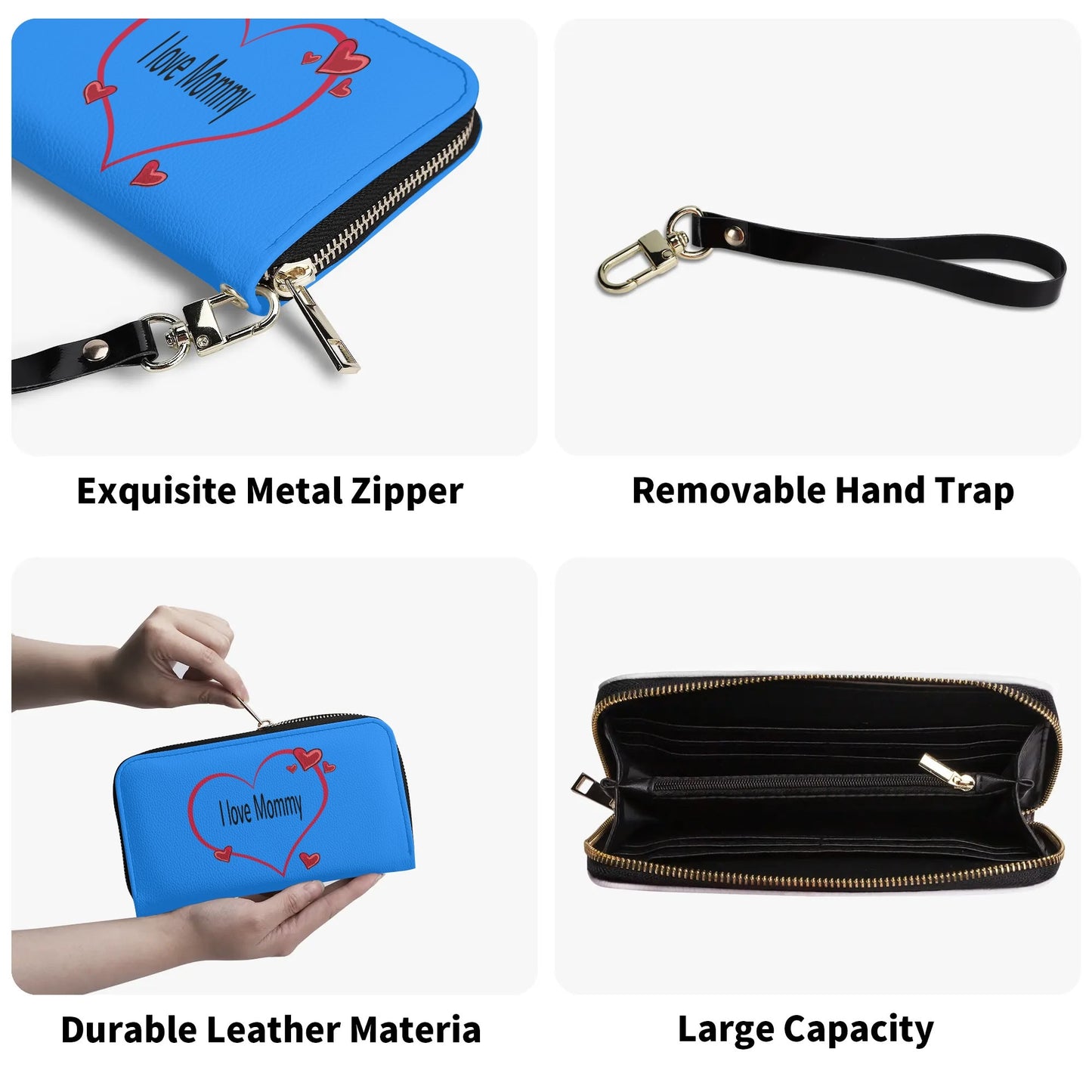Cupid PU Leather Wallet with Strap