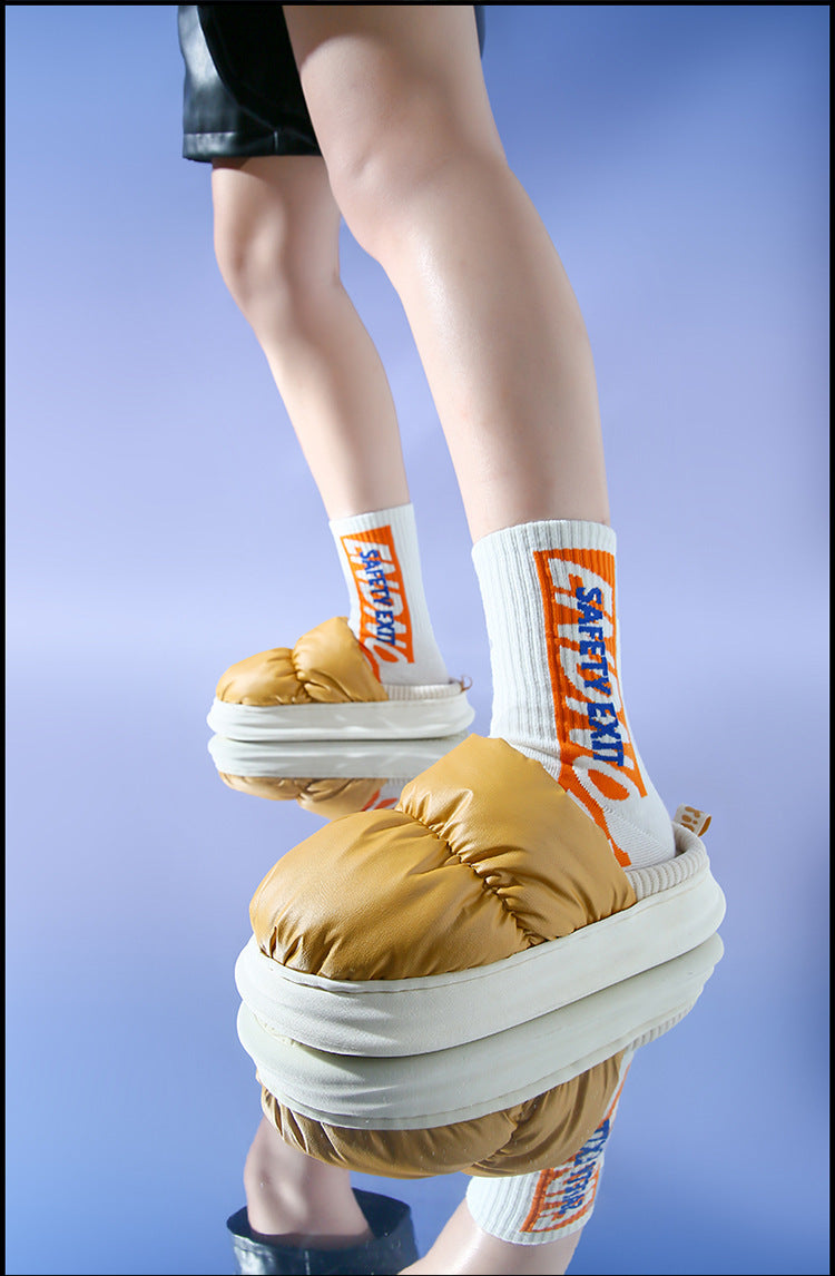 Puffer Slippers Soft Warm Winter House Shoes For Women