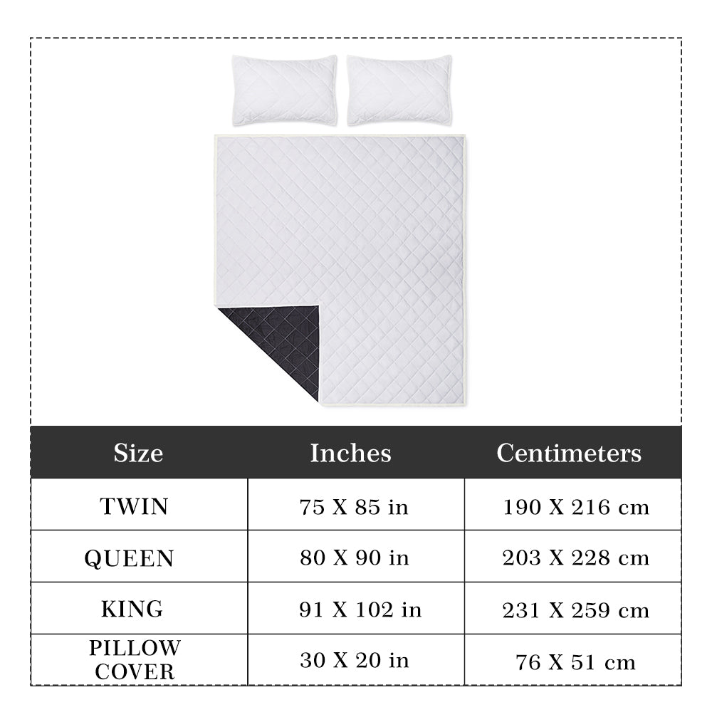 Black Queen Quilt Bed Set