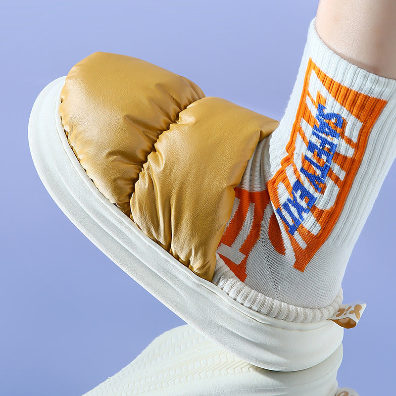 Puffer Slippers Soft Warm Winter House Shoes For Women