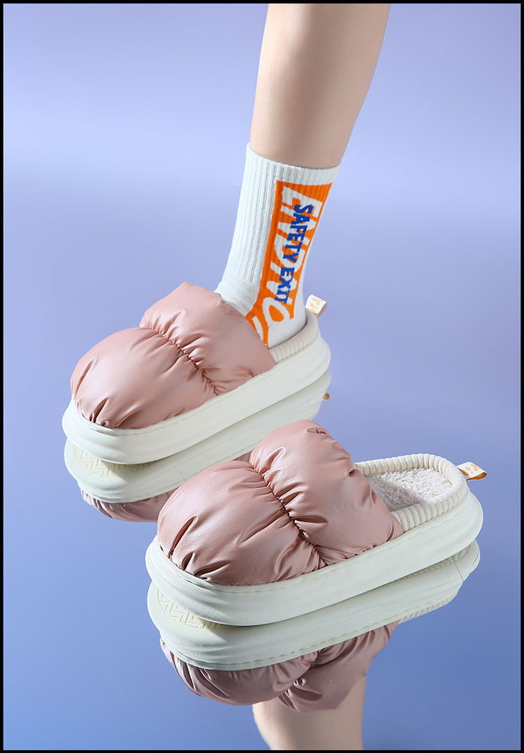 Puffer Slippers Soft Warm Winter House Shoes For Women