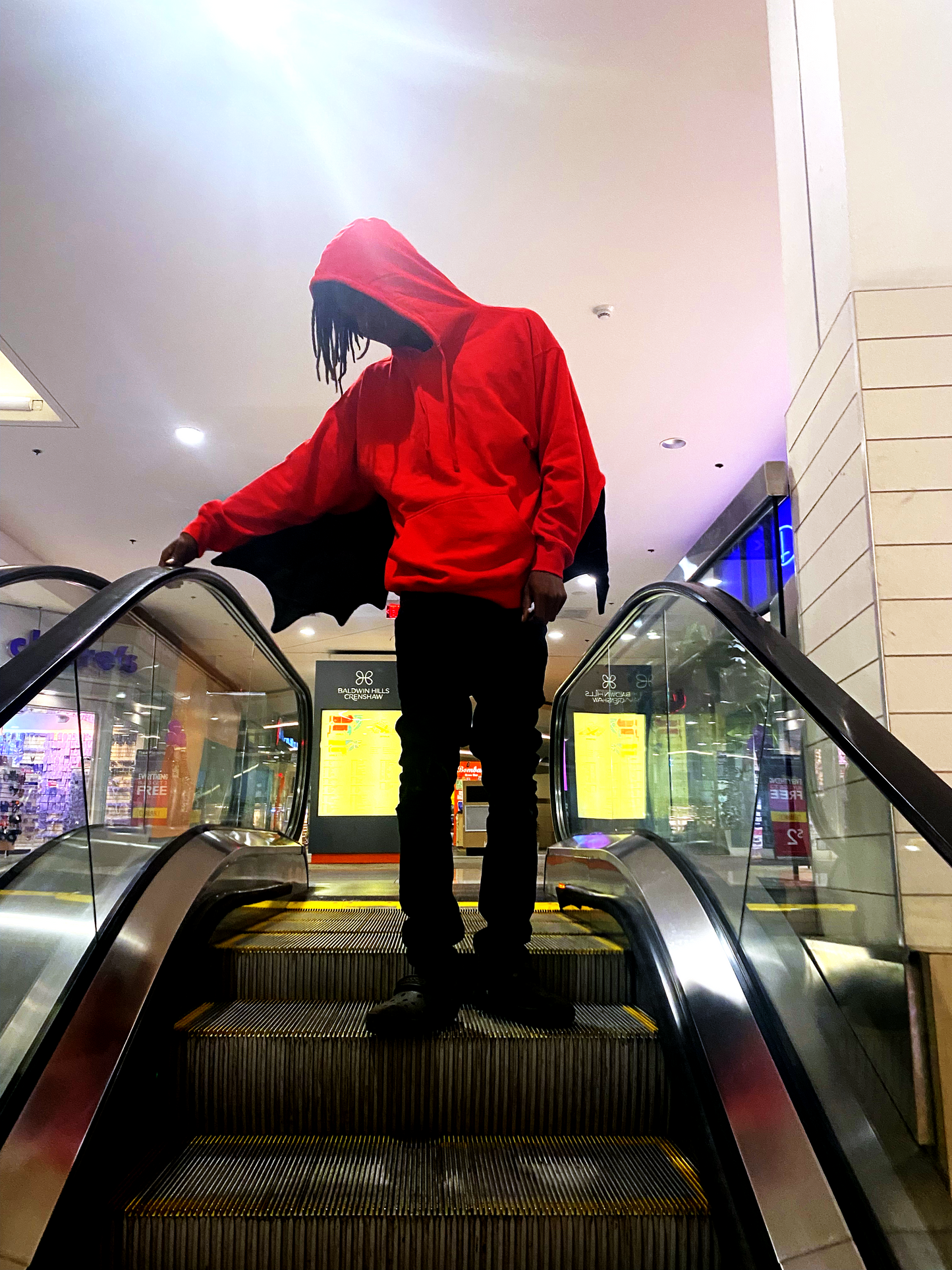 Batwing Hoodie Red and Black