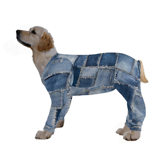 Ripped Denim Dog Pajama S-4XL