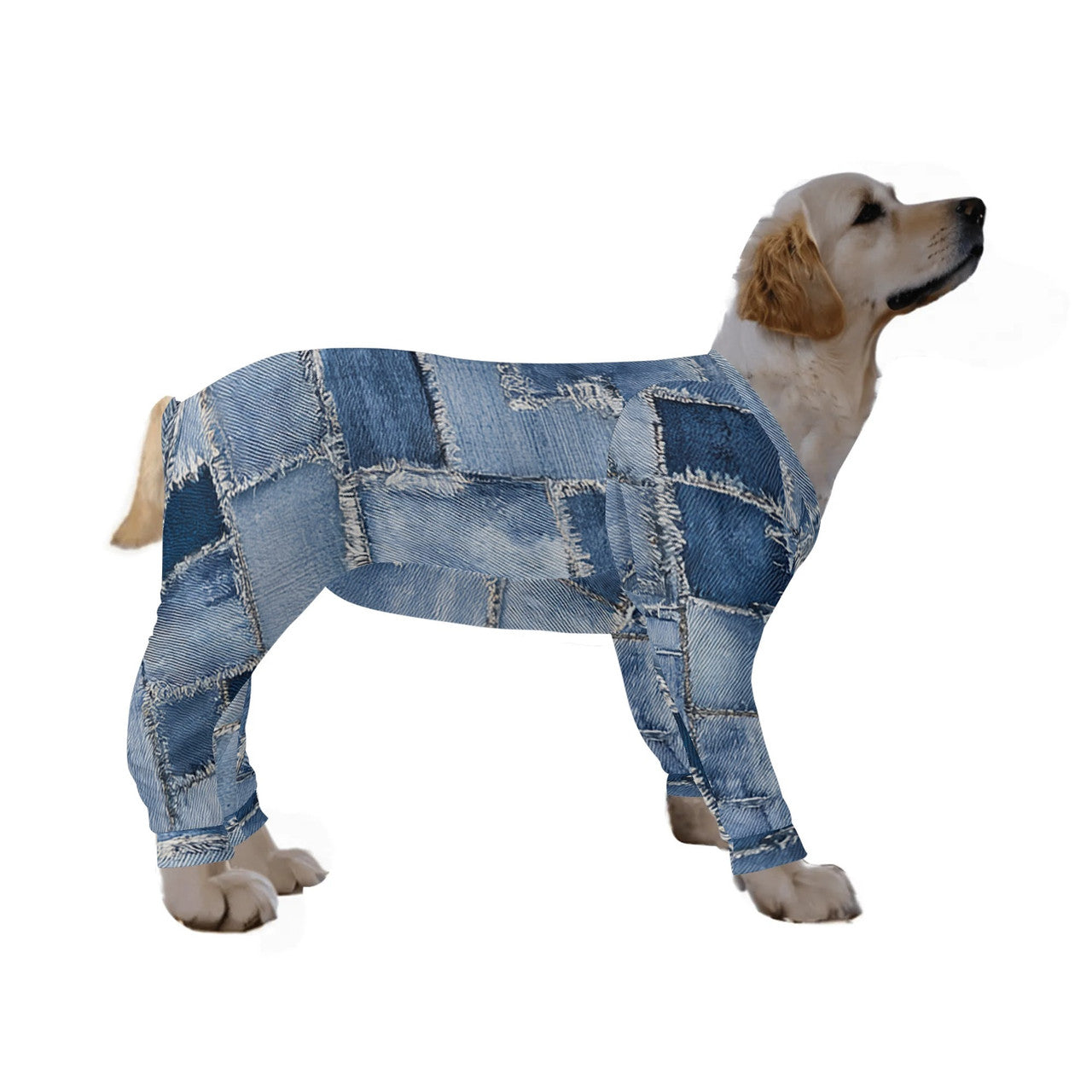 Ripped Denim Dog Pajama S-4XL