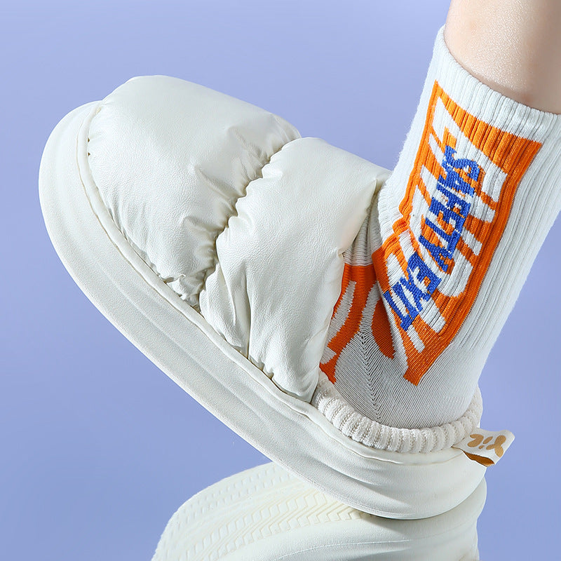 Puffer Slippers Soft Warm Winter House Shoes For Women