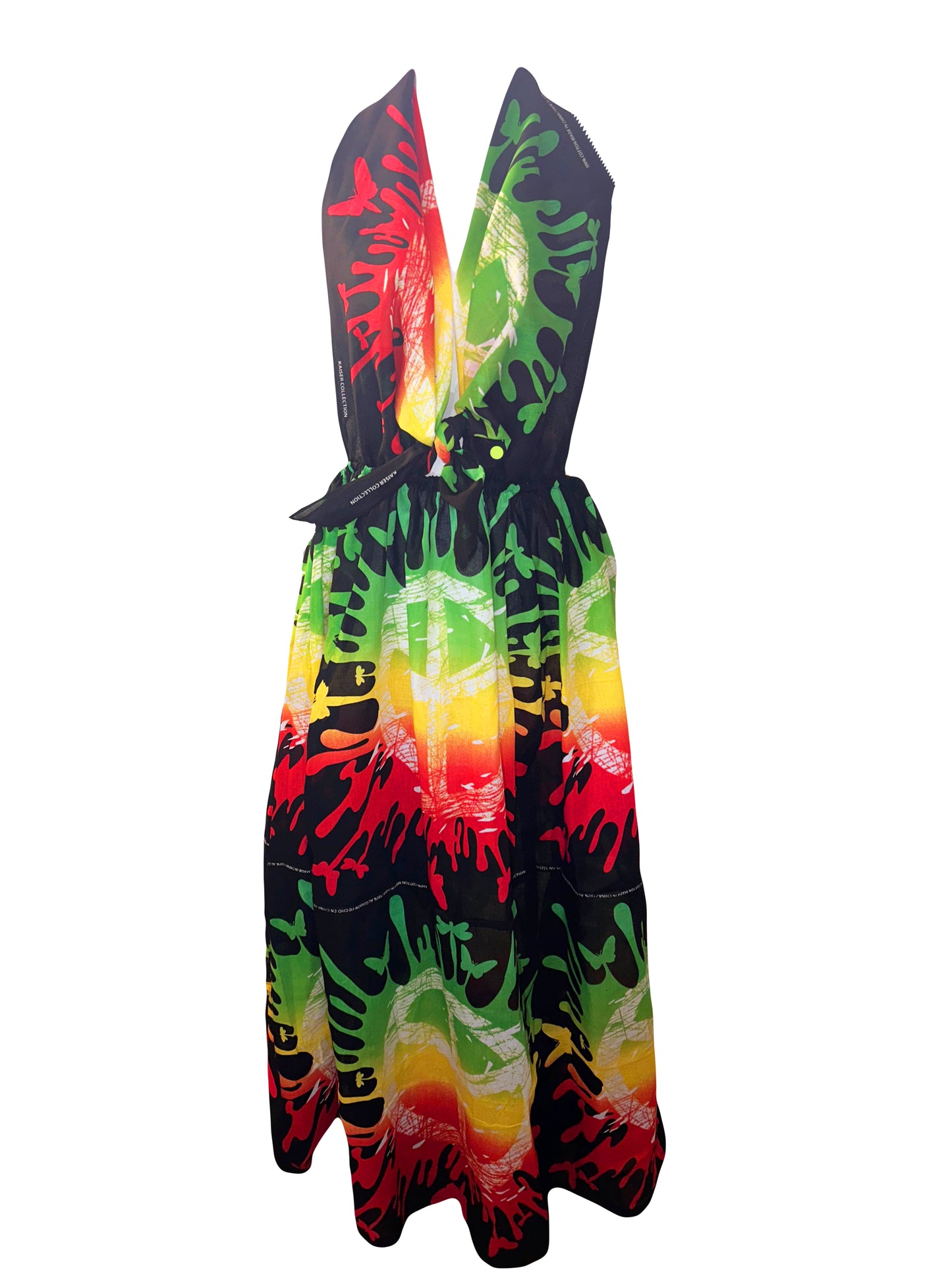 Bandana Scarf Backless  Dress  Adjustable waist