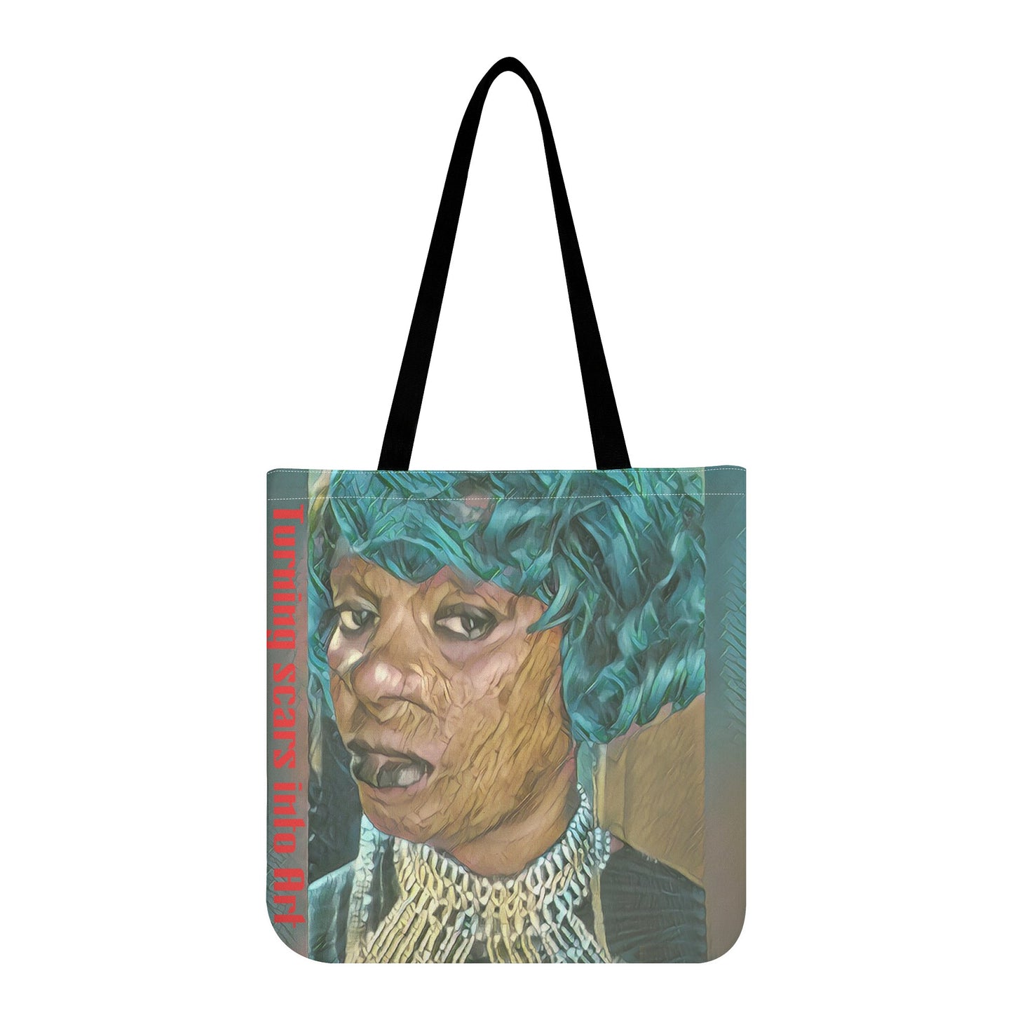 Aqua Girl Turning Scars Into Art Cloth Tote Bag