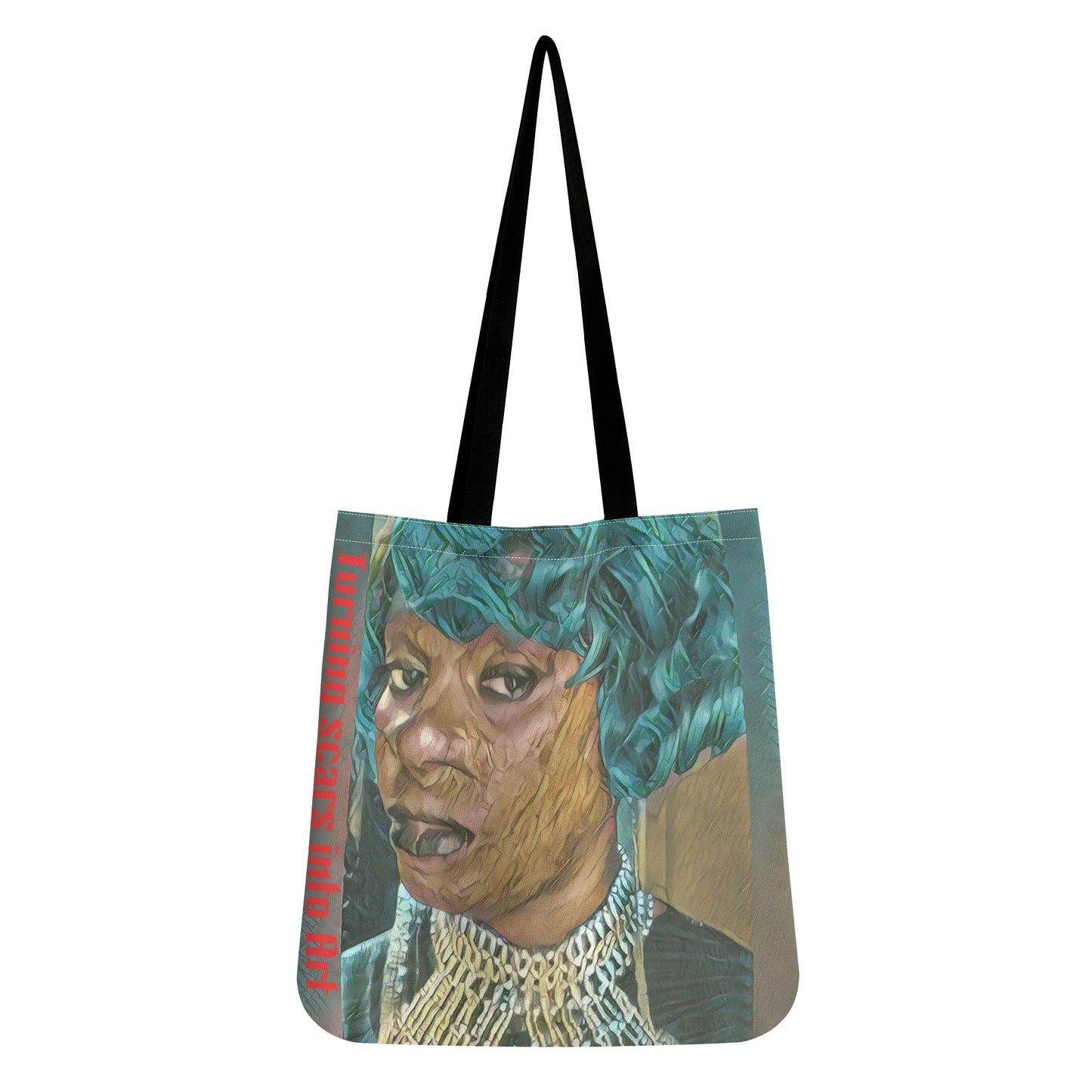 Aqua Girl Turning Scars Into Art Cloth Tote Bag