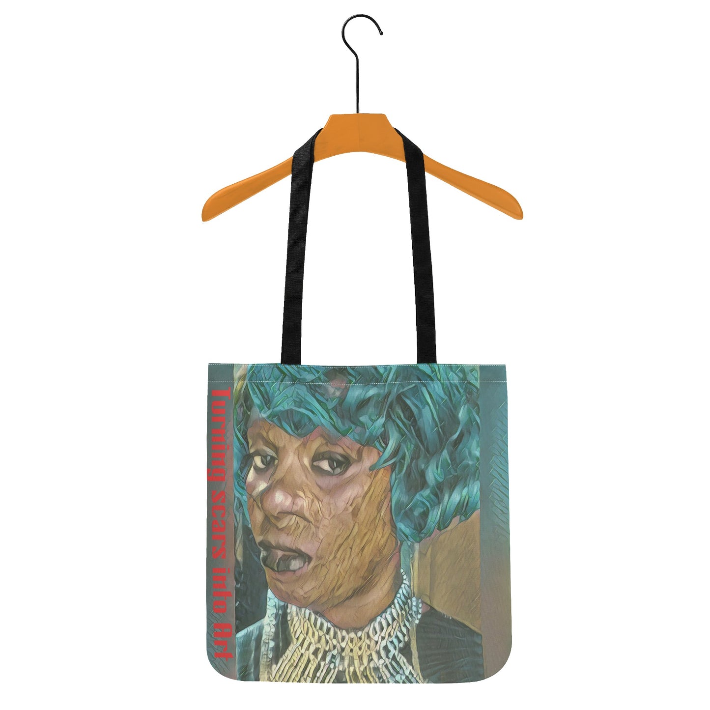 Aqua Girl Turning Scars Into Art Cloth Tote Bag