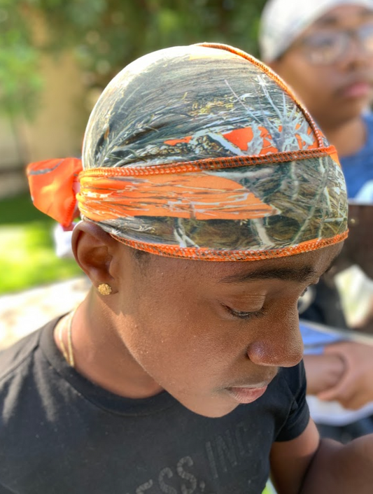 Orange Camo True Timber Durag