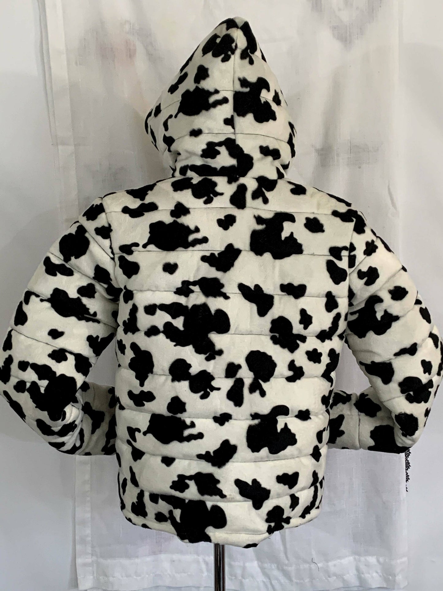 Cow Print Puffer Jacket