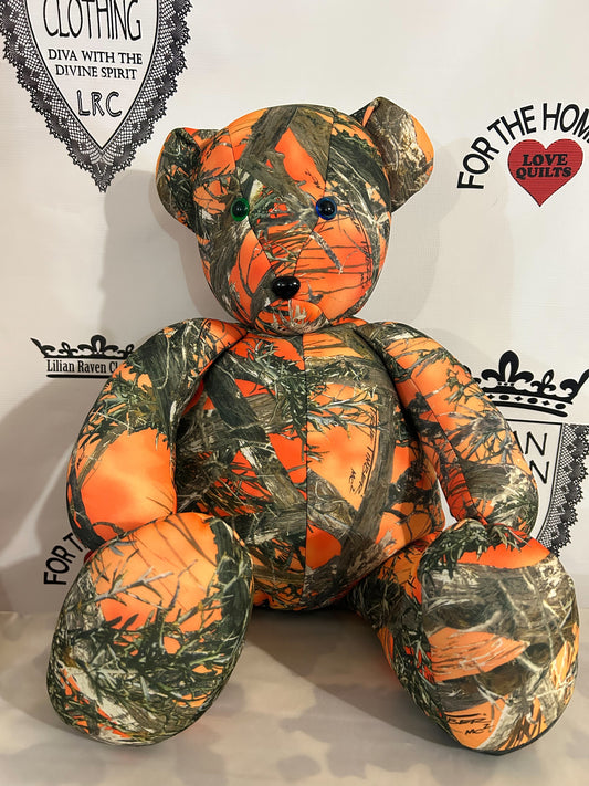 Backpack Teddy Bear Orange True Timber Camo  plush toy Giant 36 inch