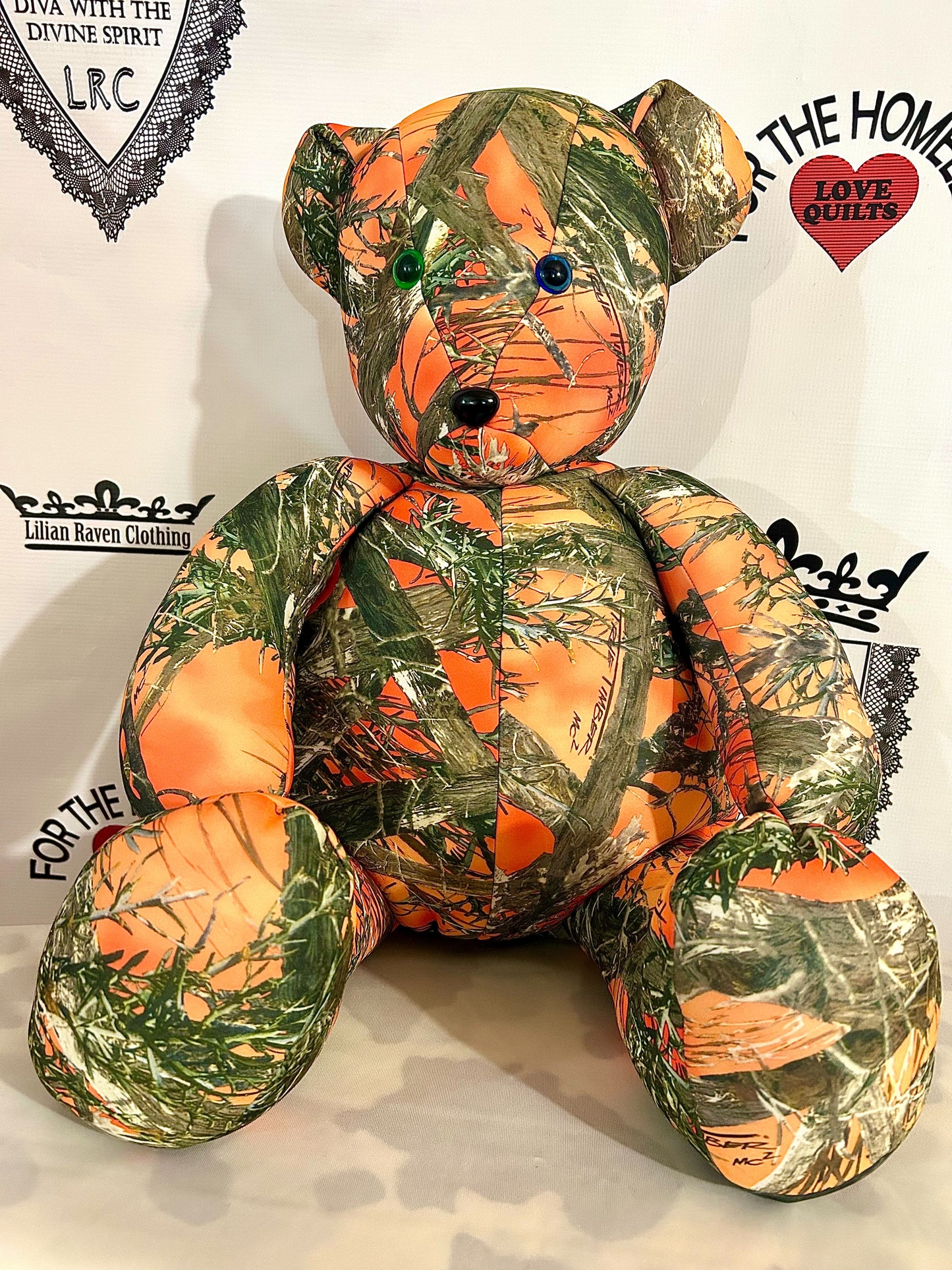 Backpack Teddy Bear Orange True Timber Camo  plush toy Giant 36 inch