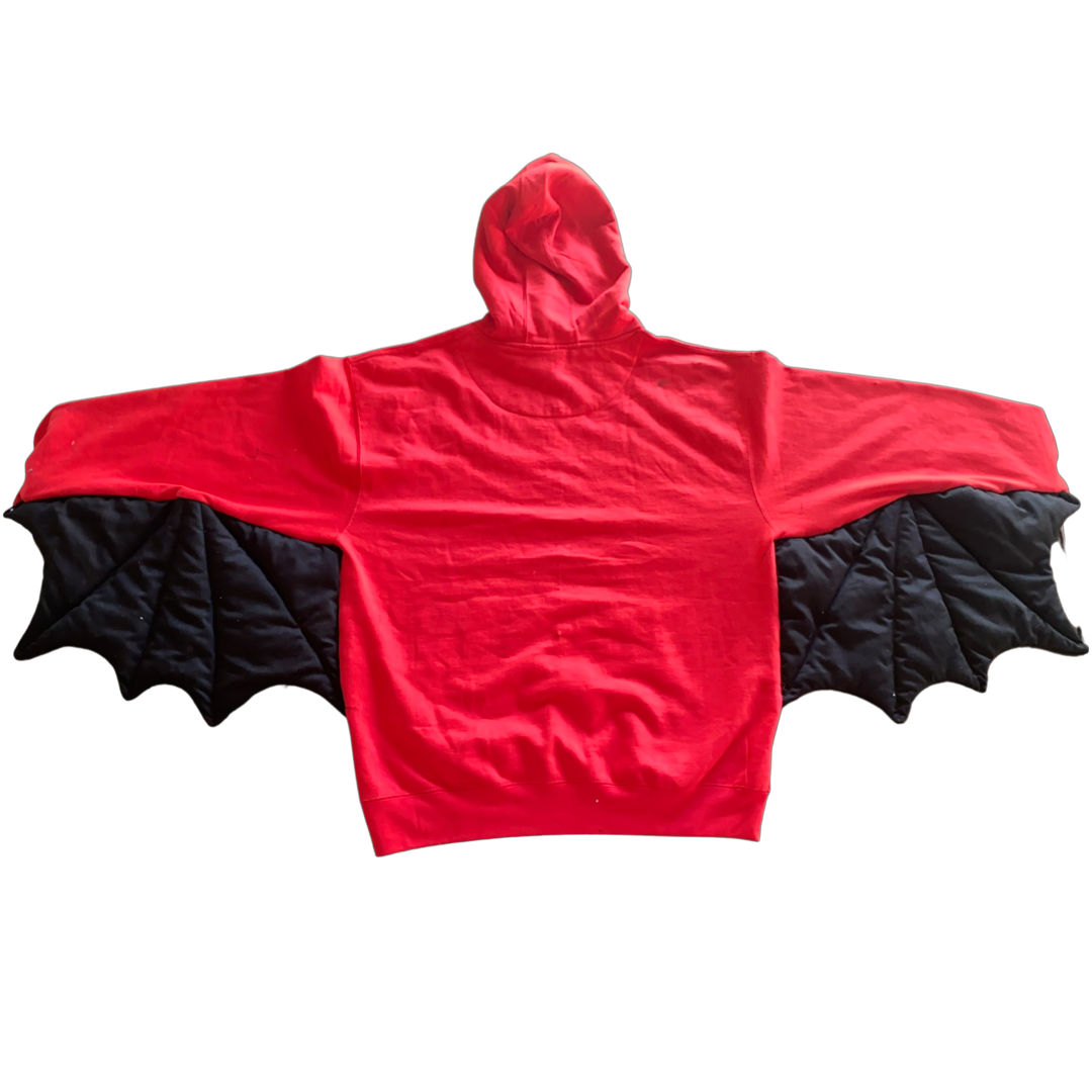 Batwing Hoodie Red and Black