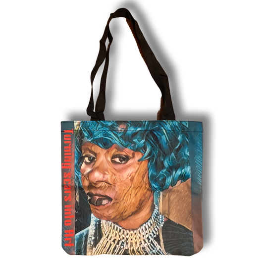 Aqua Girl Turning Scars Into Art Cloth Tote Bag