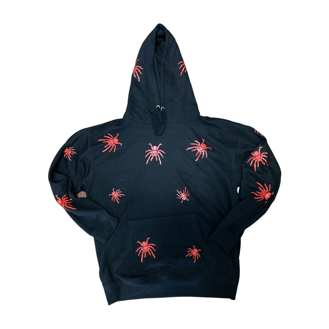 Red Spider Black Hoodie