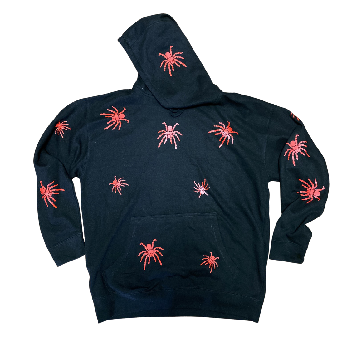 Red Spider Black Hoodie