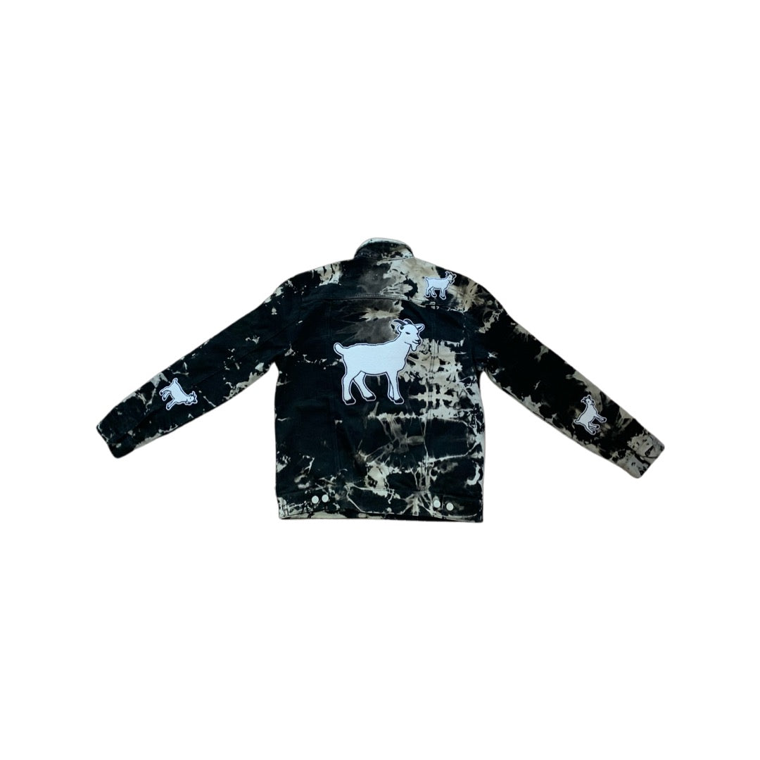 Tie Dye Black Goat Set Jeans and Jacket