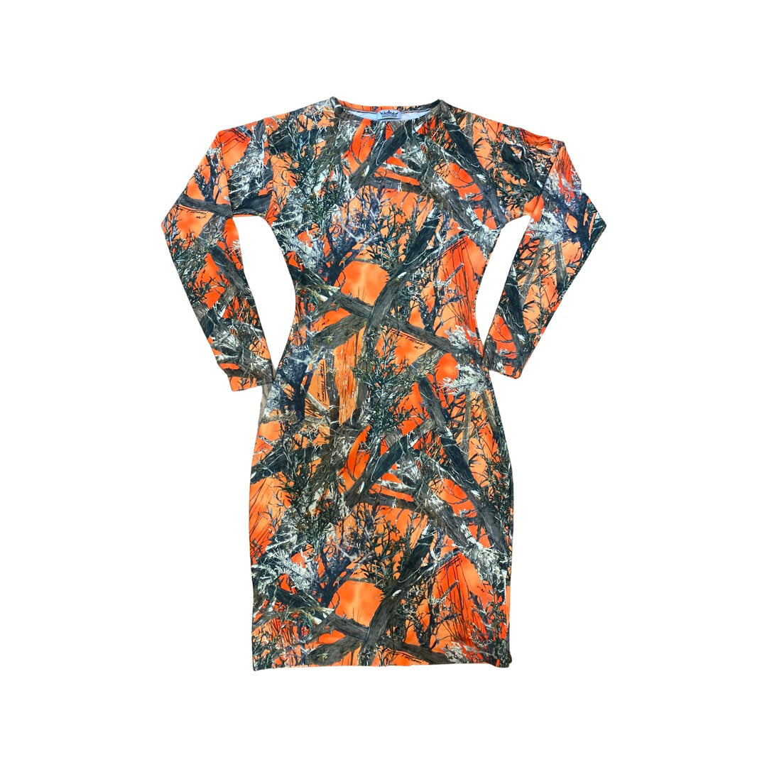 Orange Camo Dress with reflective strip