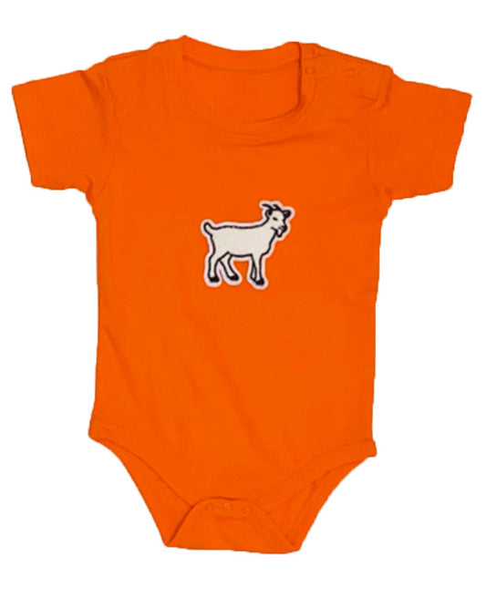 Goat (Greatest of all time) Kid Orange Onesie