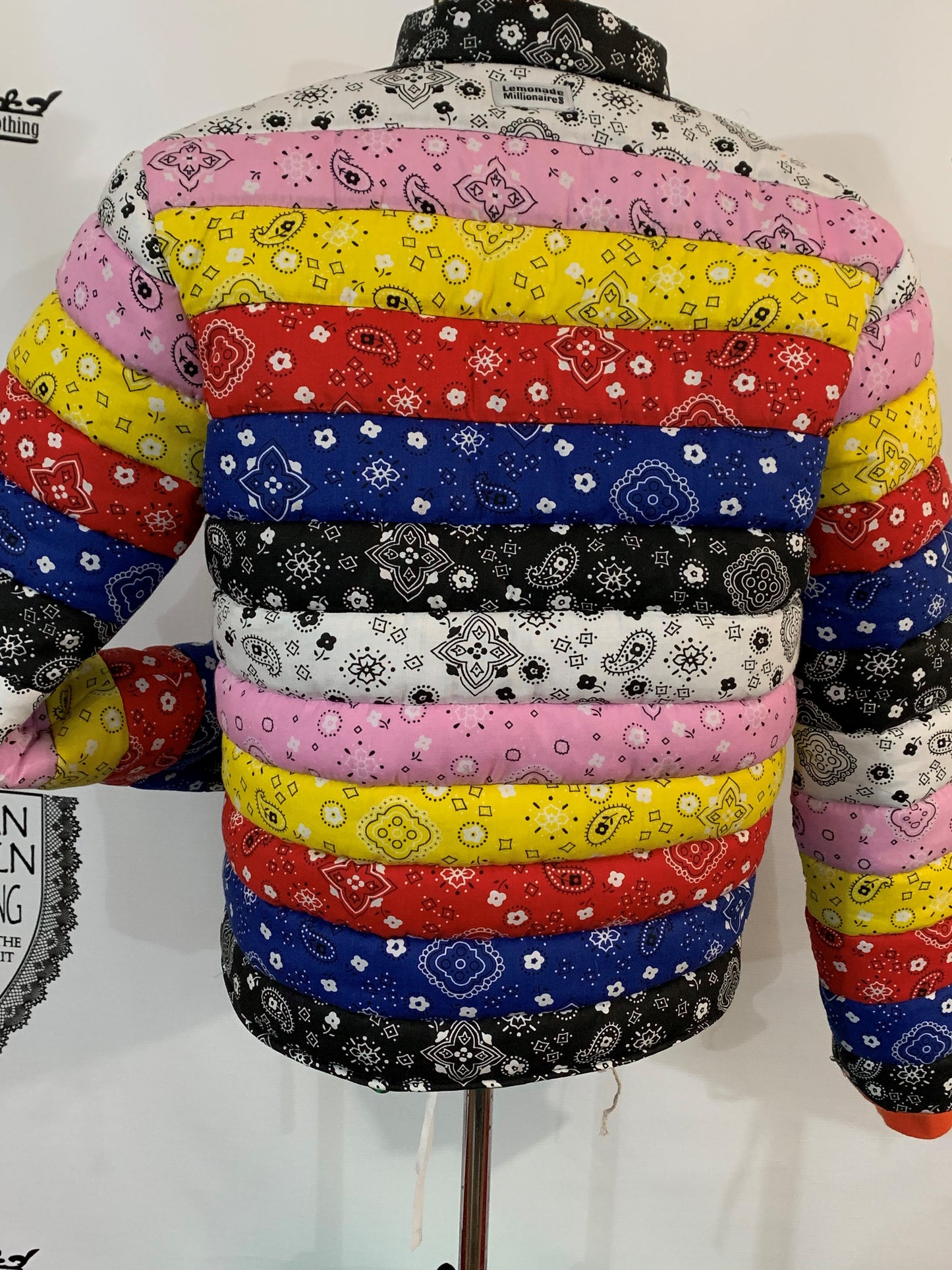 Multi Colored Bandana Puffer Jacket