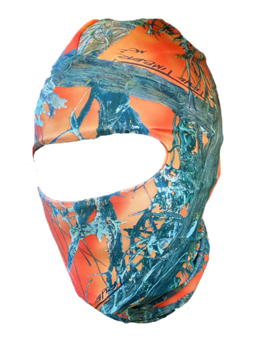 Camo Shiesty Orange Balaclava, ski mask True Timber