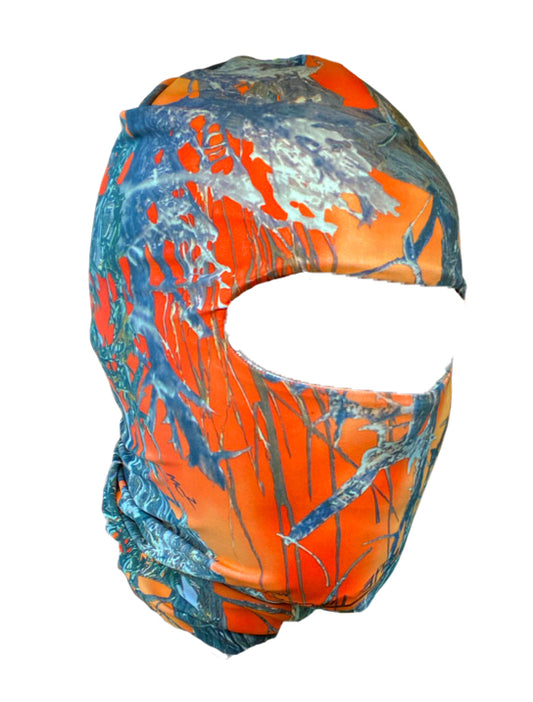 Camo Shiesty Orange Balaclava, ski mask True Timber