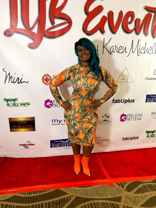 Orange Camo Dress with reflective strip