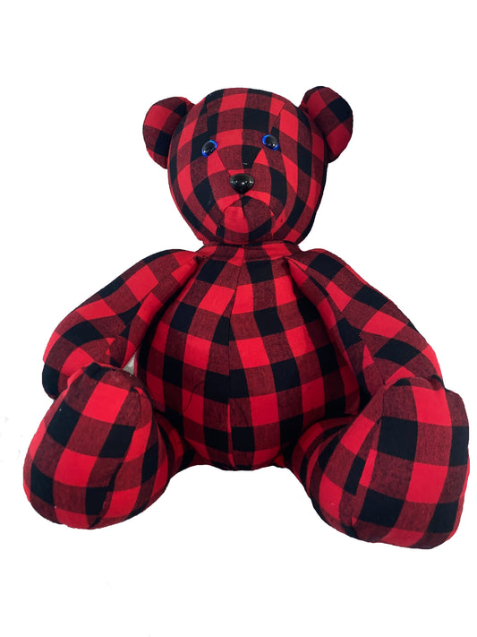 Backpack Teddy Bear Red Plaid plush toy Giant 36 inch